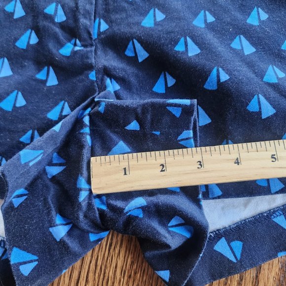 J. Crew Stretch Blue Sailboat Print Chino Khaki Shorts Size 4 Low Rise - Picture 8 of 8